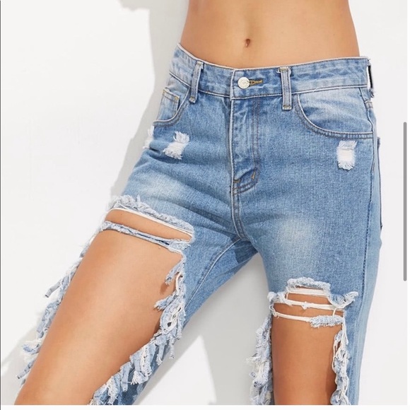 New! Mom jeans distressed skinny - Picture 5 of 7